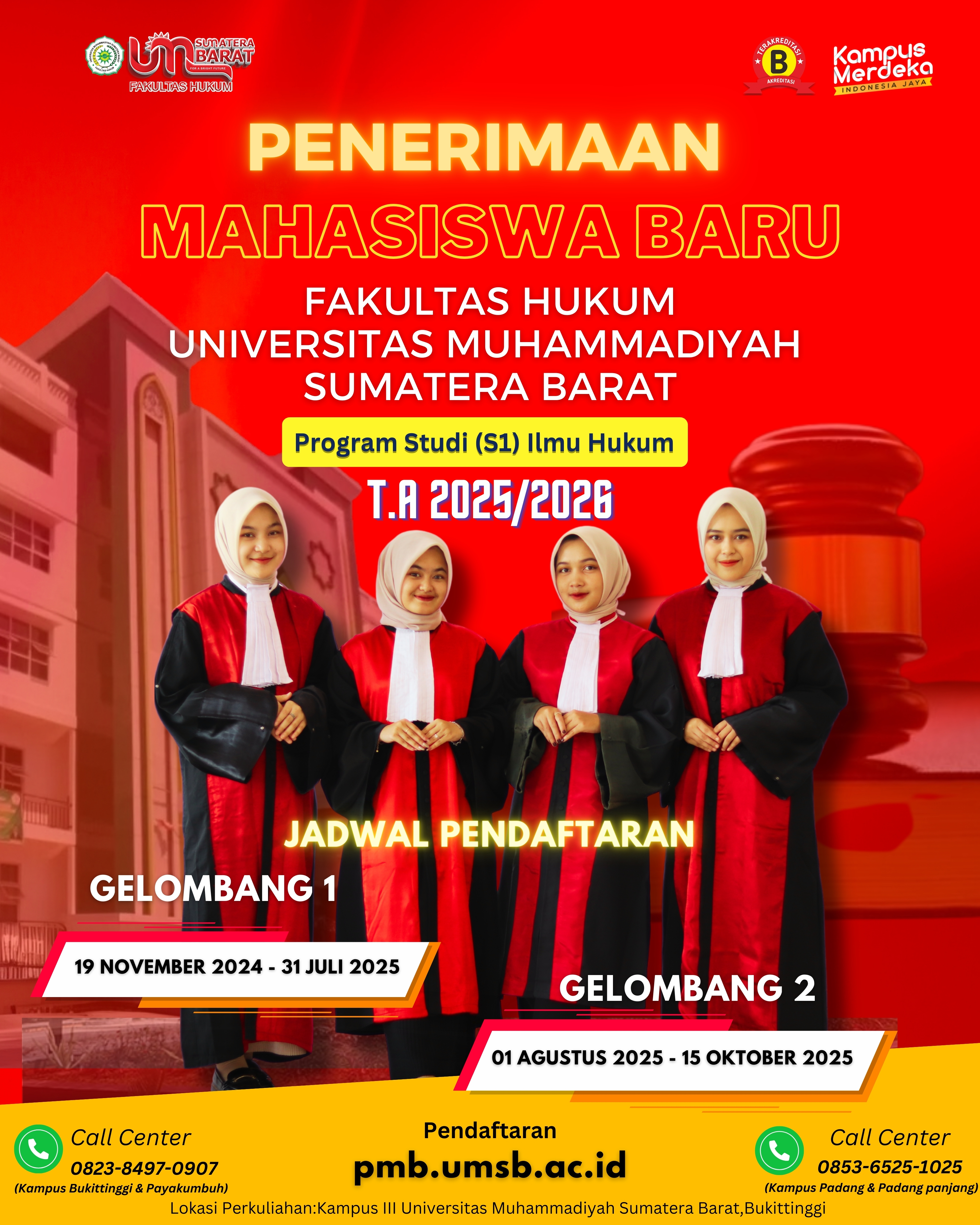 Penerimaan Mahasiswa Baru Fakultas Hukum UMSB